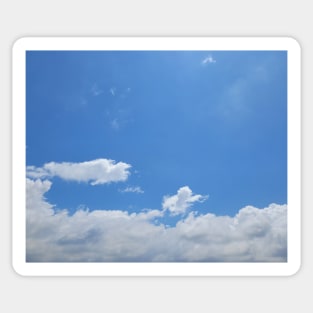 White clouds and blue skies Sticker